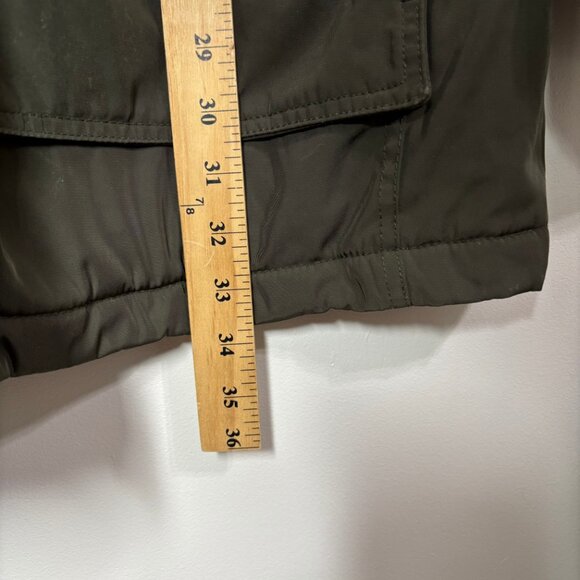 Tommy Hilfiger Men's Performance Parka Jacket Olive Green Medium Faux Fur Trim - Picture 10 of 13